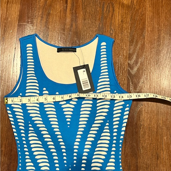 RVN Cutout Illusion Jacquard Maxi Blue Sand - Picture 9 of 12